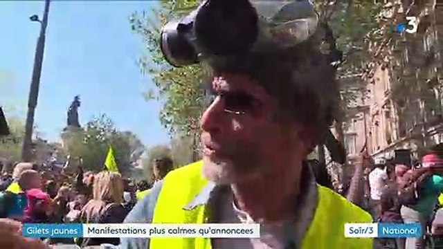 Gilets jaunes : manifestations plus calmes qu'annoncées