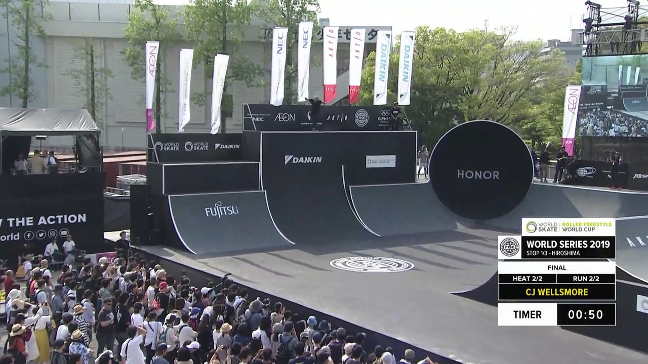 Cj Wellsmore | 3rd place - WS Roller Freestyle World Cup Final | FISE Hiroshima 2019