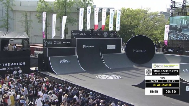 Cj Wellsmore | 3rd place - WS Roller Freestyle World Cup Final | FISE Hiroshima 2019