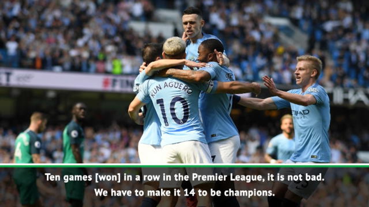 City must continue winning streak to retain the Premier League - Guardiola