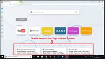 How to Disable the News from Start Page in Opera Browser on Windows 10?