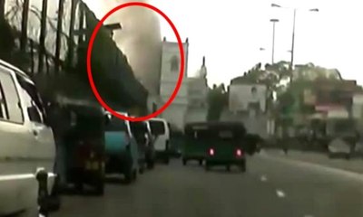 Sri Lanka'daki patlama anı kamerada