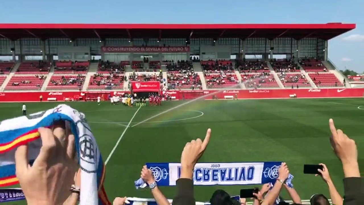 Sevilla Atlético-Recreativo: La afición del Recre invade Sevilla