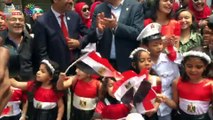 كورال أطفال بأعلام مصرية أمام لجنة بالزمالك: 