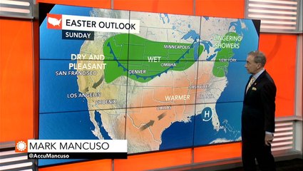 Easter Sunday to turn out pleasant in southern US