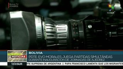 Bolivia: Evo Morales inaugura jornadas estudiantiles de juegos ajedrez