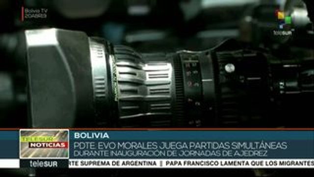 Bolivia: Evo Morales inaugura jornadas estudiantiles de juegos ajedrez