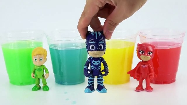 Pj Masques de peinture d'Apprendre les Couleurs avec de fausses Têtes de Pj Masques Jouets