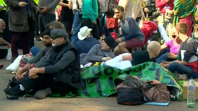 Extinction Rebellion continúa su protesta ecológica en Londres