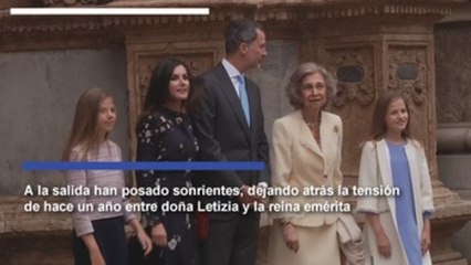 Los reyes asisten a la misa de Pascua en Palma