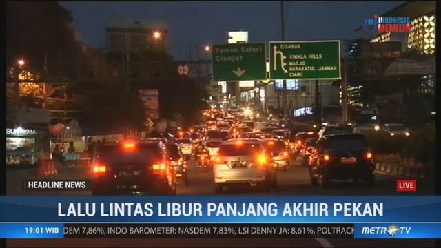 Arus Lalu Lintas Kawasan Puncak Ramai Lancar