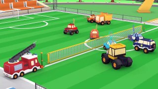 Tniy Cars Playing Tennis ! Learn How To Tennis For Kids with Trucks Cartoon !