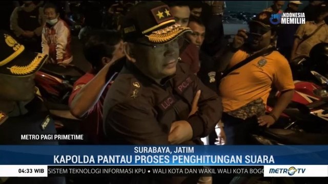 Kapolda Jatim Pantau Proses Penghitungan Suara