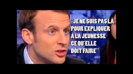 Quand Macron n&#39;était "pas là pour expliquer à la jeunesse ce qu’elle doit faire"
