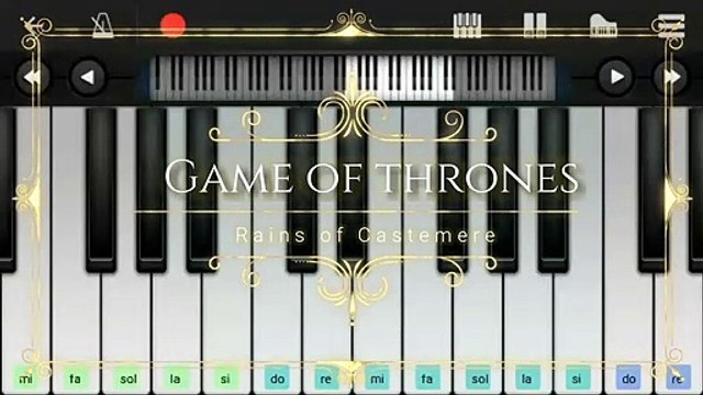 Game of Thrones- Rains of Castemere theme Piano