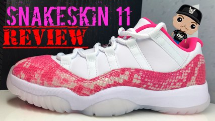 2019 AIR JORDAN 11 SNAKERSKIN WATERMELON PINK RETRO SNEAKER REVIEW