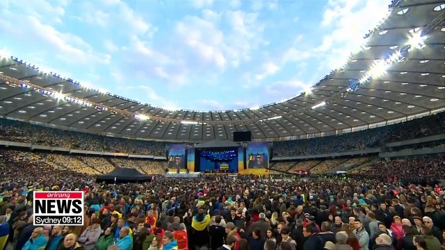 Political newcomer Volodymyr Zelensky celebrates victory in Ukraine's presidential elections