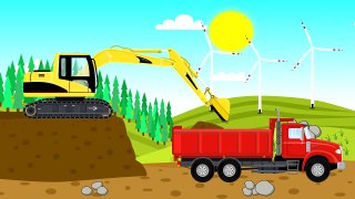 Excavator and Truck | Construction Vehicles For Children | Bajki Maszyny Budowlane dla Dzieci