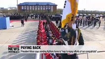 President Moon oversees return of independence fighters' remains from Kazakhstan