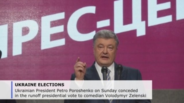 Poroshenko concedes in Ukraine presidential vote