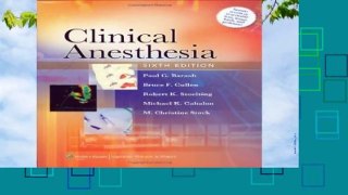 About For Books  Clinical Anesthesia  For Kindle