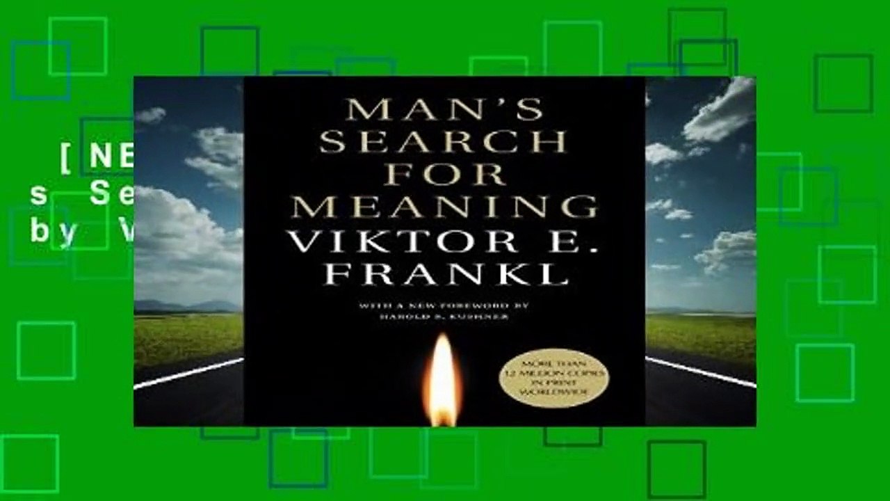 [NEW RELEASES]  Man s Search for Meaning by Victor Frankel
