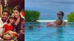 Aishwarya Rai Bachchan enjoys in pool with Aaradhya Bachchan & Abhishek Bachchan | FilmiBeat