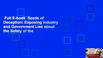 Full E-book  Seeds of Deception: Exposing Industry and Government Lies about the Safety of the