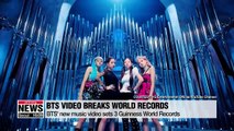 BTS' new video sets 3 Guinness World Records