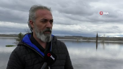 Kars Barajı yüzde 67 doluluğa ulaştı...Dolan baraj gölünde boşaltılan evler sular altında kaldı