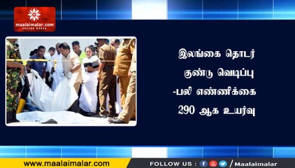 இலங்கை தொடர் குண்டு வெடிப்பு-பலி எண்ணிக்கை 290 ஆக உயர்வு