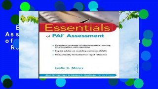 Essentials of PAI Assessment (Essentials of Psychological Assessment)  Review