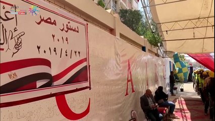 طابور العمال فى المرج للتصويت بلجان الوافدين