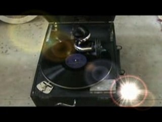 Vintage wind up gramophone trippy version playing i ...