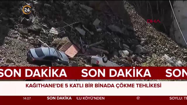 Kağıthane'de 5 katlı binada çökme