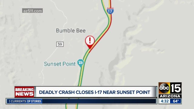 Deadly crash shuts down I-17 near Sunset Point