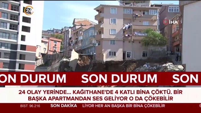Kağıthane'de 5 katlı binada çökme