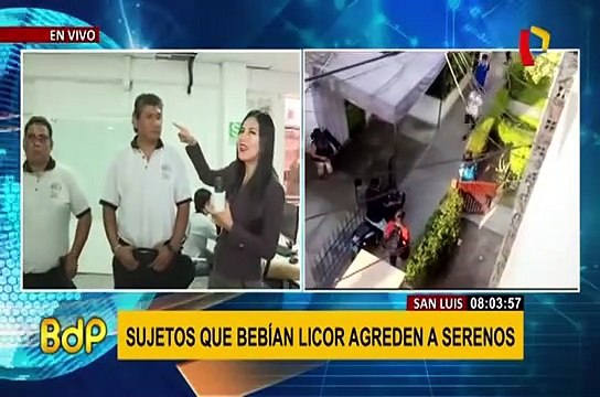San Luis: serenos son agredidos por sujetos que bebían licor en parque