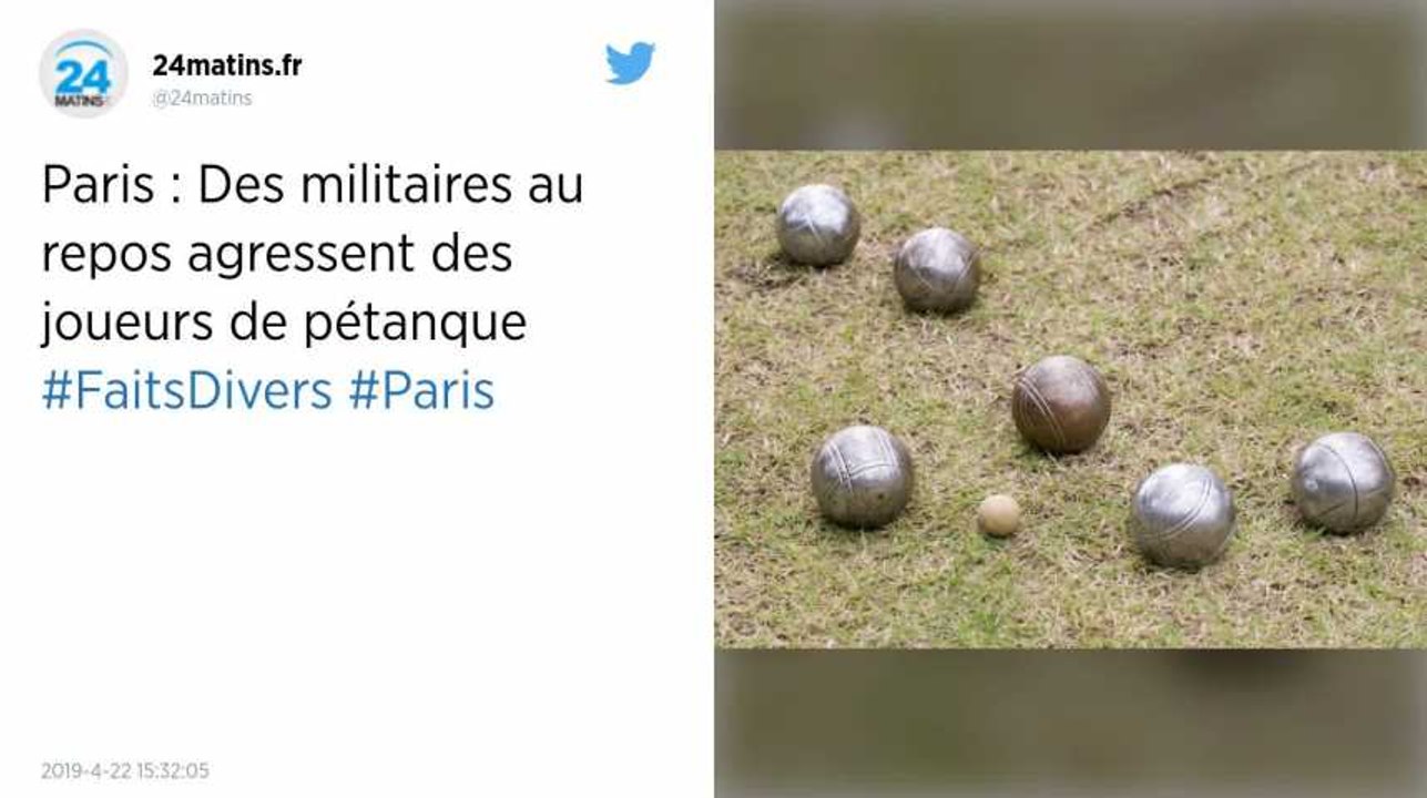 Paris. Ivres, trois militaires de Sentinelle font dégénérer la partie de pétanque