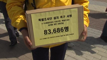 "세월호 특별수사단 설치" 국민 서명 청와대 전달 / YTN