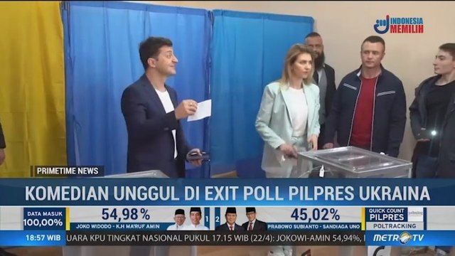 Exit Poll: Komedian Zelensky Menang Telak dalam Pilpres Ukraina