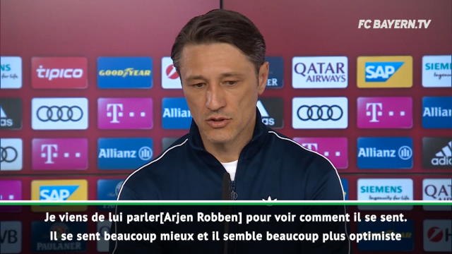 Bundesliga: Bayern - Kovac donne des nouvelles d'Arjen Robben