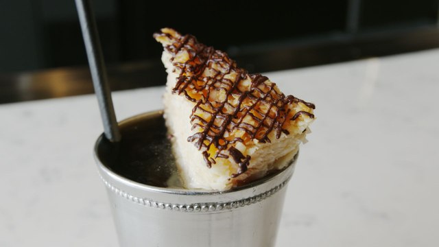 This Boozy Chocolate Drink Has An Entire Piece Of Cake On Top