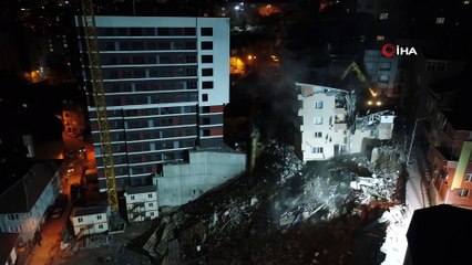 Yıkım çalışmaları Drone ile havadan görüntülendi