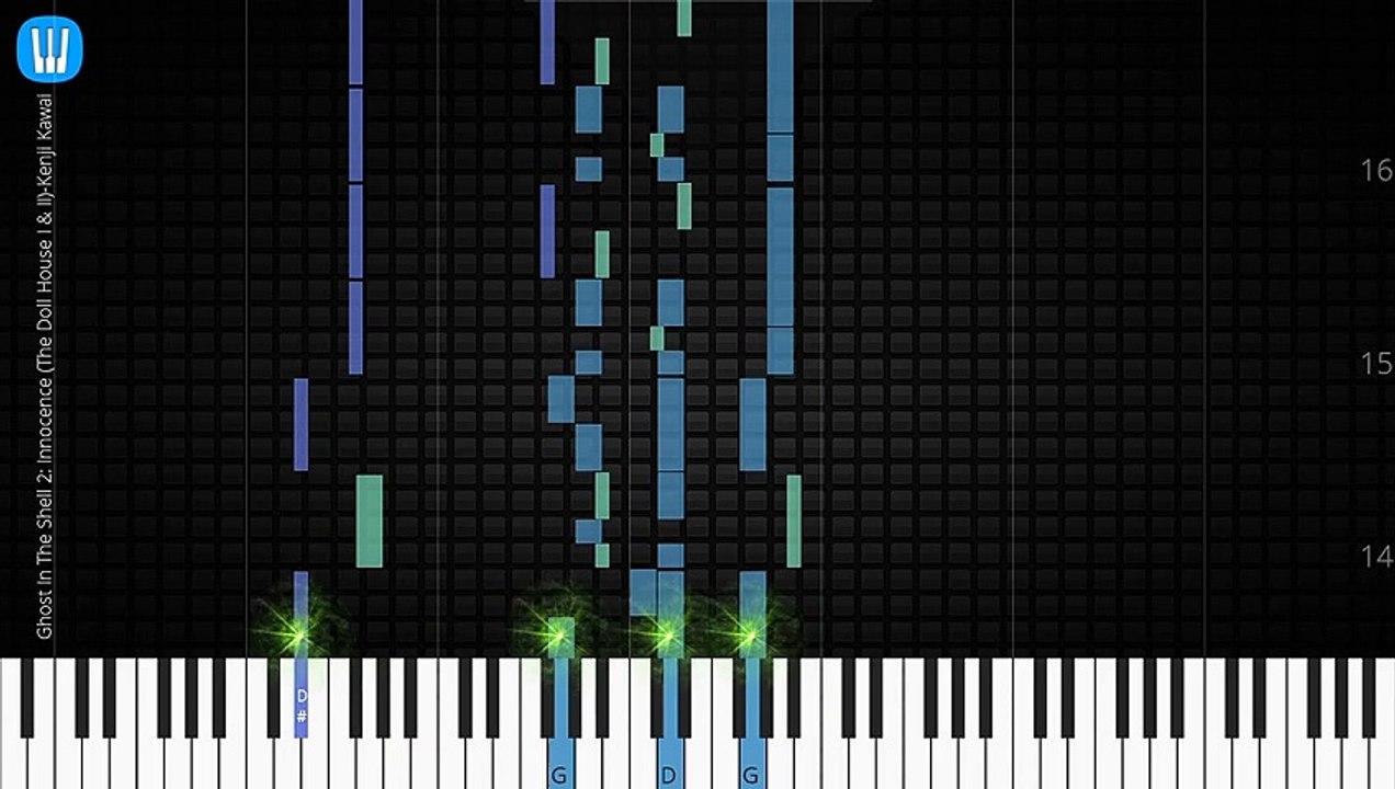  [Piano Solo]Ghost In The Shell 2: Innocence (The Doll House I & II)-Synthesia Piano Tutorial