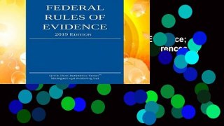 [BEST SELLING]  Federal Rules of Evidence; 2019 Edition: With Internal Cross-References by