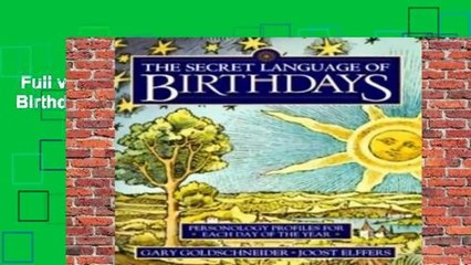 Full version  The Secret Language of Birthdays  For Kindle