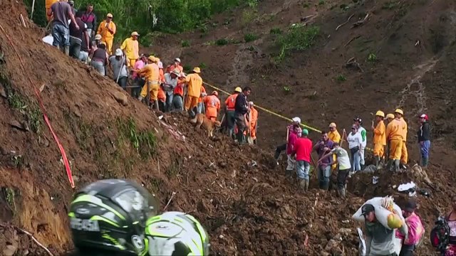 Sube el numero de muertos por deslave en suroeste de Colombia