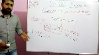 Exponent I Numbers in standard form I CBSE 8 math class I part -5