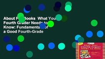 About For Books  What Your Fourth Grader Needs to Know: Fundamentals of a Good Fourth-Grade
